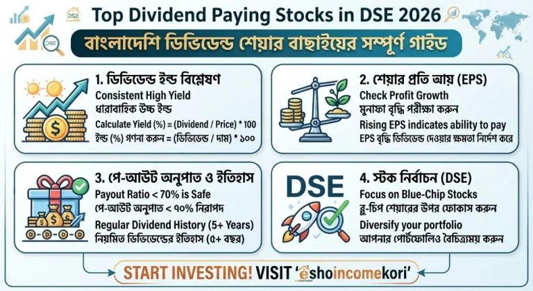Top Dividend Paying Stocks in DSE 2026: বাংলাদেশে ডিভিডেন্ড শেয়ার বাছাইয়ের সম্পূর্ণ গাইড
