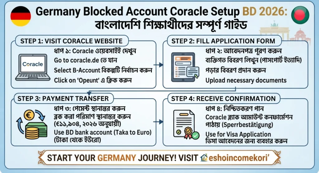 Germany Blocked Account Coracle Setup BD 2026: বাংলাদেশি শিক্ষার্থীদের সম্পূর্ণ গাইড