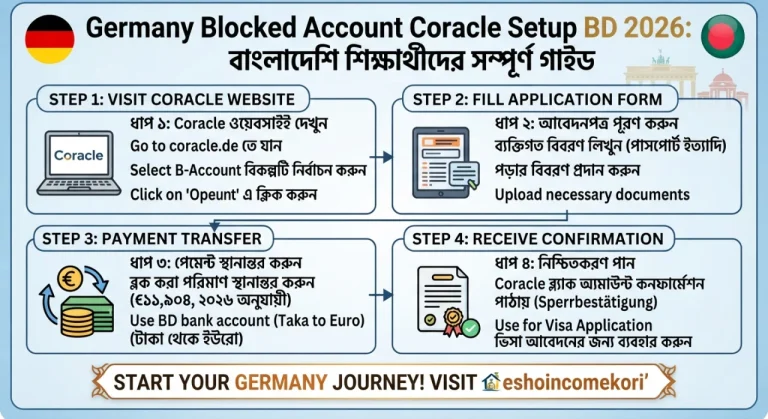 Germany Blocked Account Coracle Setup BD 2026: বাংলাদেশি শিক্ষার্থীদের সম্পূর্ণ গাইড
