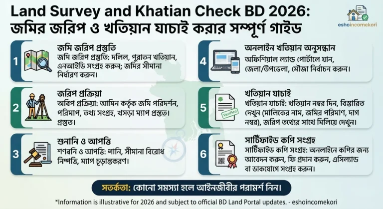 Land Survey and Khatian Check BD 2026: জমির জরিপ ও খতিয়ান যাচাই করার সম্পূর্ণ গাইড