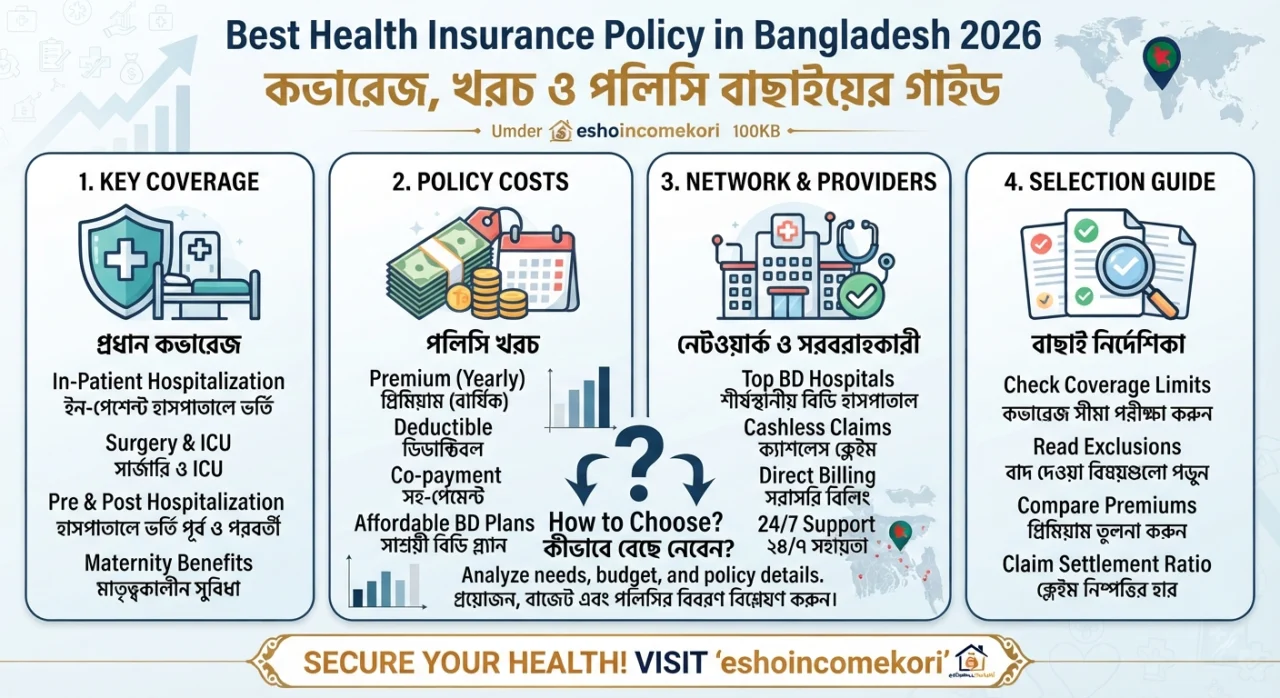 Best Health Insurance Policy in Bangladesh 2026: কভারেজ, খরচ ও পলিসি বাছাইয়ের গাইড
