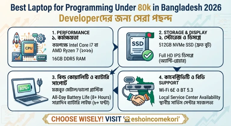 Best Laptop for Programming Under 80k in Bangladesh 2026: Developerদের জন্য সেরা পছন্দ