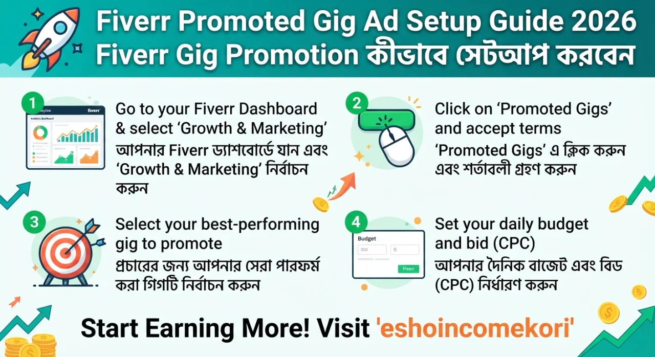  Fiverr Promoted Gig Ad Setup Guide 2026: Fiverr Gig Promotion কীভাবে সেটআপ করবেন