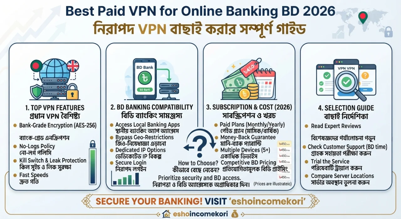 Best Paid VPN for Online Banking BD 2026: নিরাপদ VPN বাছাই করার সম্পূর্ণ গাইড