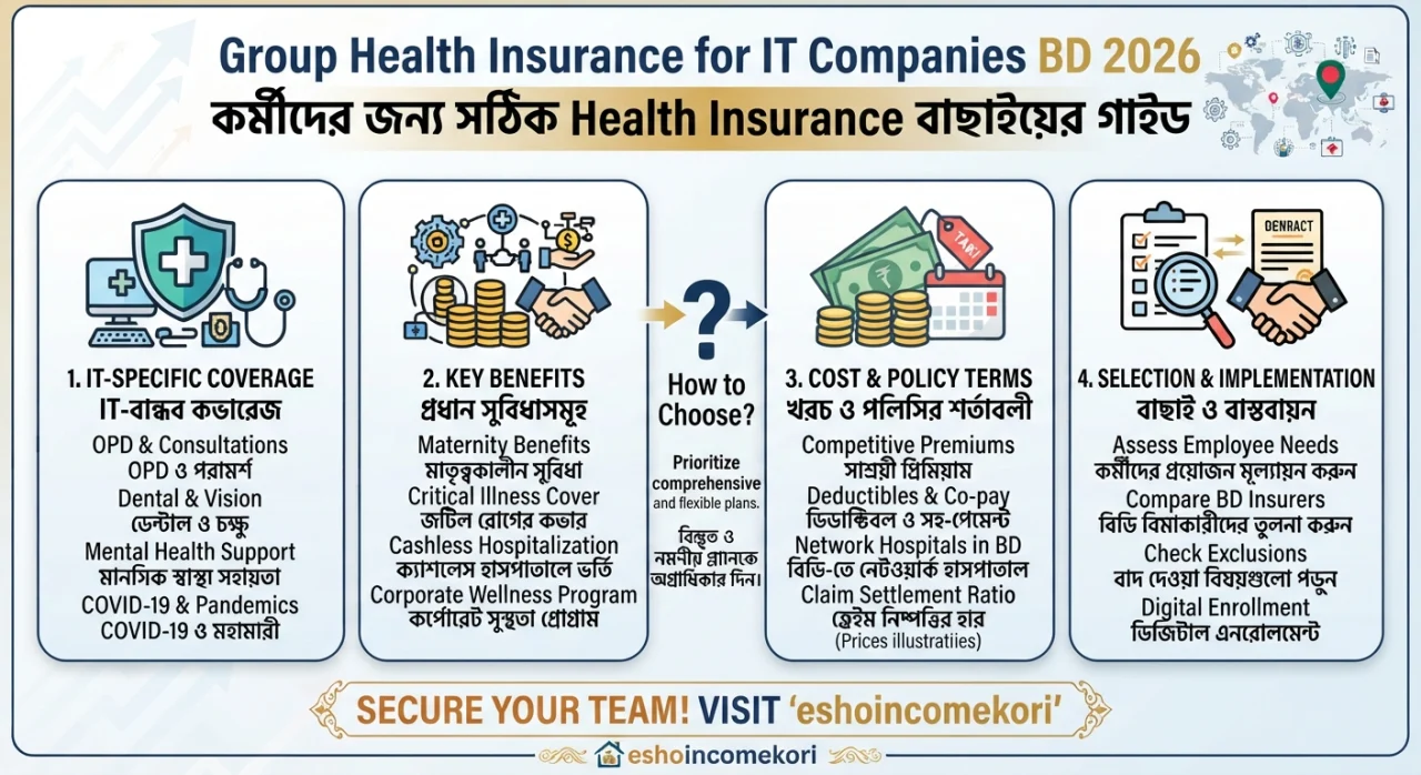 Group Health Insurance for IT Companies BD 2026: কর্মীদের জন্য সঠিক Health Insurance বাছাইয়ের গাইড