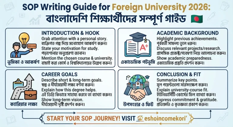 SOP Writing Guide for Foreign University 2026: বাংলাদেশি শিক্ষার্থীদের সম্পূর্ণ গাইড