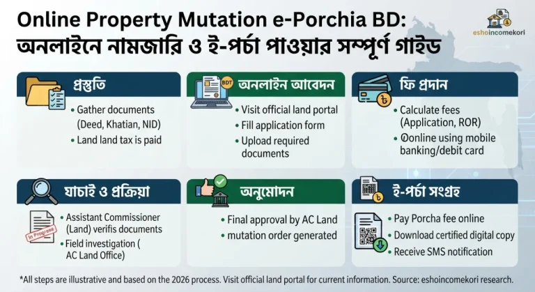 Online Property Mutation e-Porchia BD: অনলাইনে নামজারি ও ই-পর্চা পাওয়ার সম্পূর্ণ গাইড