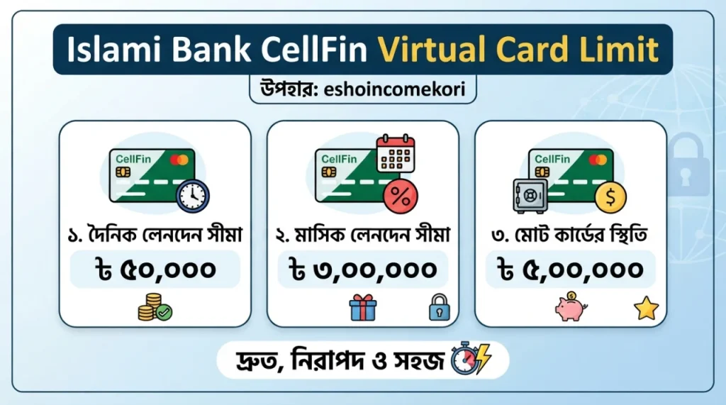 Islami Bank CellFin Virtual Card Limit