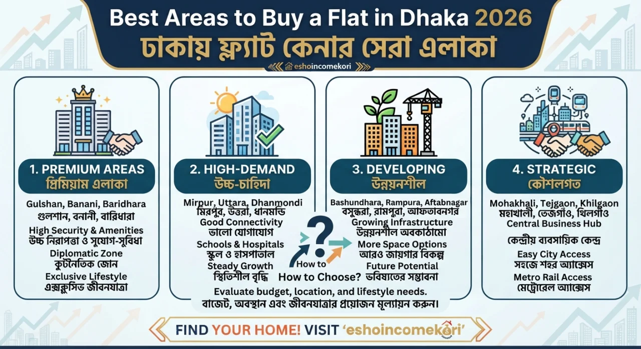 Best Areas to Buy a Flat in Dhaka 2026 – ঢাকায় ফ্ল্যাট কেনার সেরা এলাকা