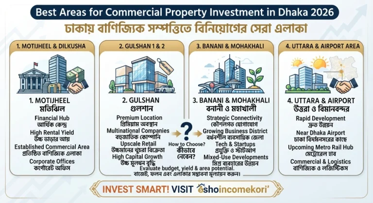 Best Areas for Commercial Property Investment in Dhaka 2026 – ঢাকায় বাণিজ্যিক সম্পত্তিতে বিনিয়োগের সেরা এলাকা