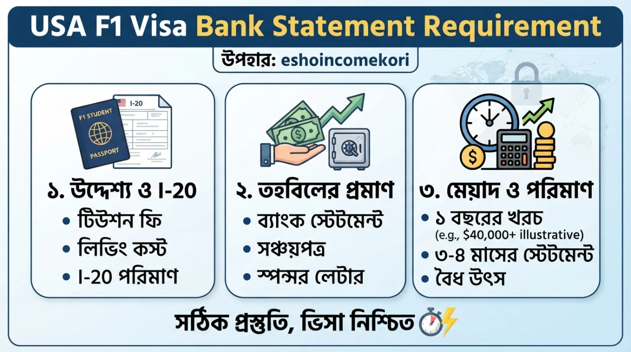 USA F1 Visa Bank Statement Requirement