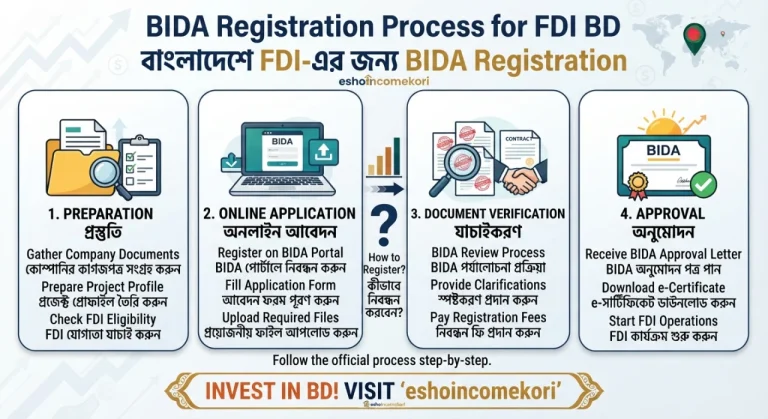 BIDA Registration Process for FDI BD – বাংলাদেশে FDI-এর জন্য BIDA Registration