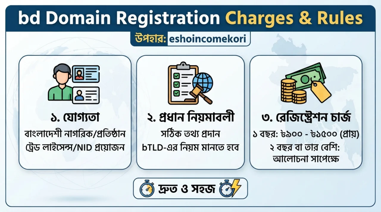 bd Domain Registration Charges & Rules
