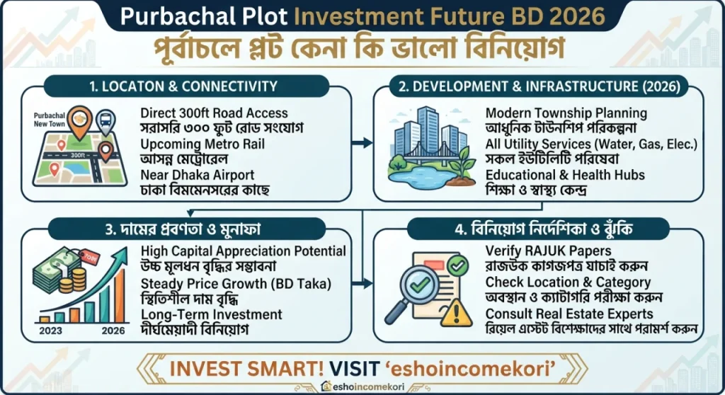 Purbachal Plot Investment Future BD 2026: পূর্বাচলে প্লট কেনা কি ভালো বিনিয়োগ?