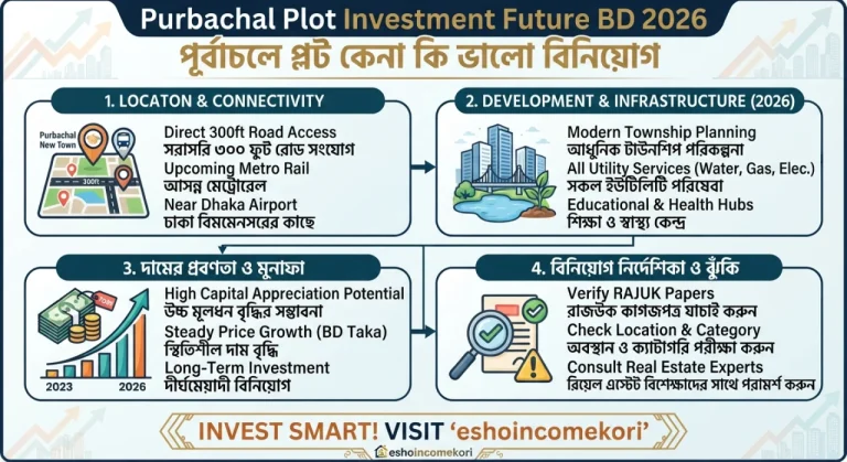 Purbachal Plot Investment Future BD 2026: পূর্বাচলে প্লট কেনা কি ভালো বিনিয়োগ?