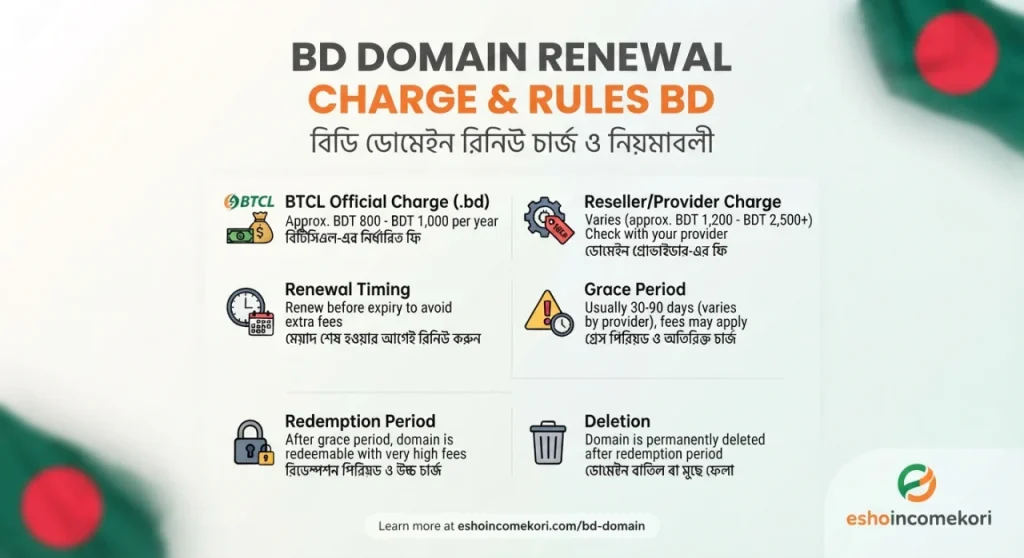 bd Domain Renewal Charge & Rules BD