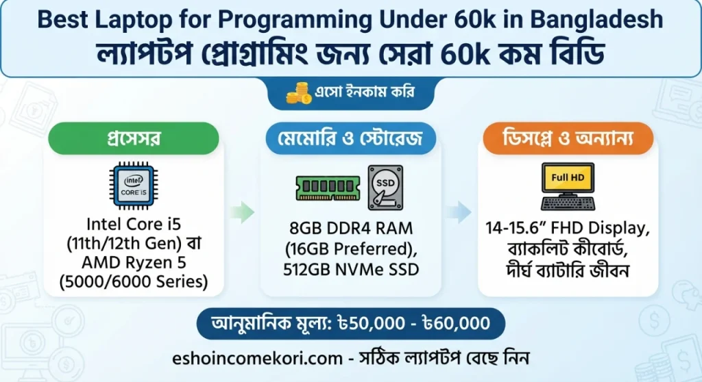 Best Laptop for Programming Under 60k in Bangladesh
