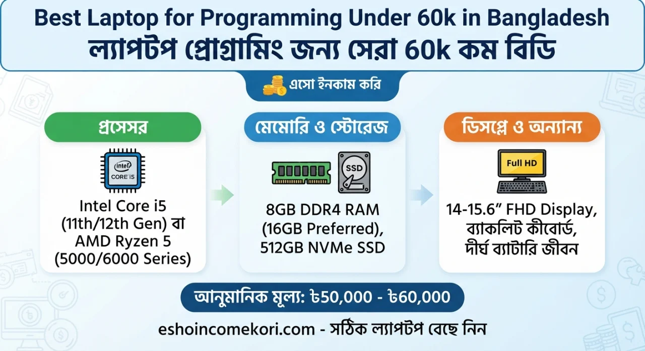 Best Laptop for Programming Under 60k in Bangladesh