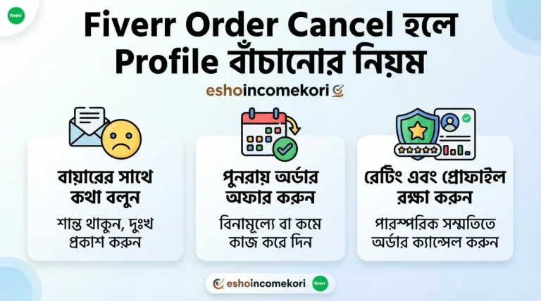 Fiverr Order Cancel হলে Profile বাঁচানোর নিয়ম