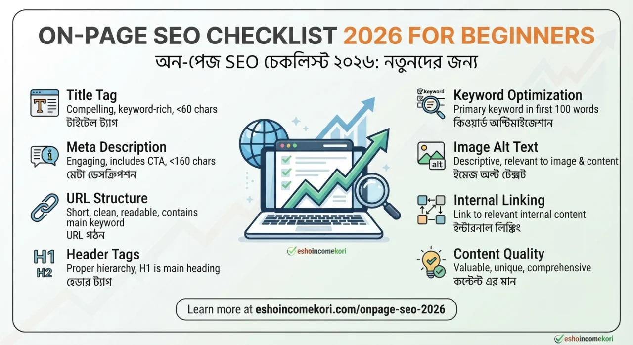 On-Page SEO Checklist 2026 for Beginners