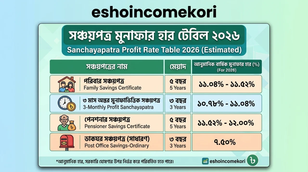 Sanchayapatra Profit Rate Table 2026