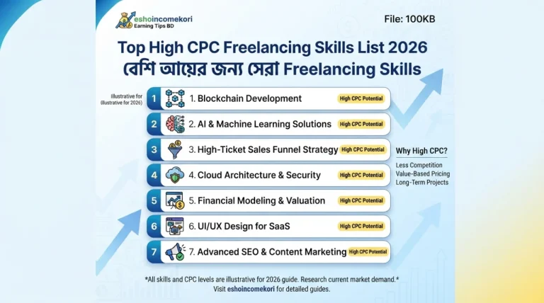 Top High CPC Freelancing Skills List 2026 – বেশি আয়ের জন্য সেরা Freelancing Skills