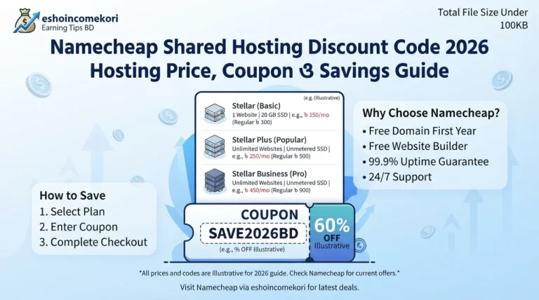 Namecheap Shared Hosting Discount Code 2026 – Hosting Price, Coupon ও Savings Guide