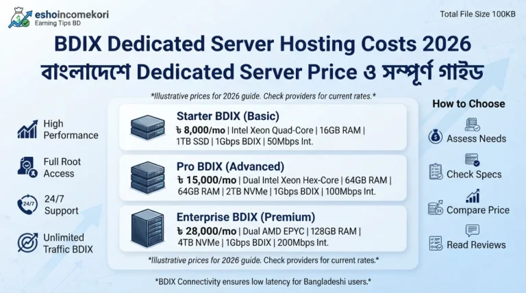 BDIX Dedicated Server Hosting Costs 2026 – বাংলাদেশে Dedicated Server Price ও সম্পূর্ণ গাইড