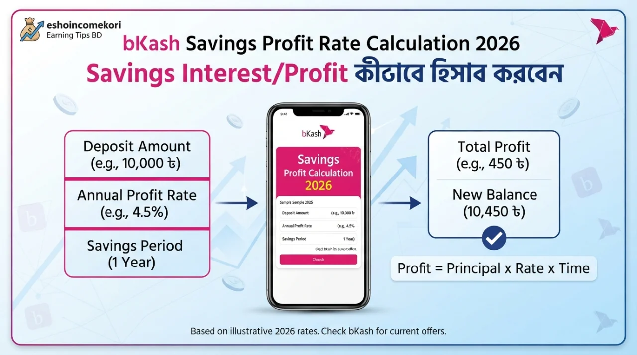 bKash Savings Profit Rate Calculation 2026 – Savings Interest/Profit কীভাবে হিসাব করবেন