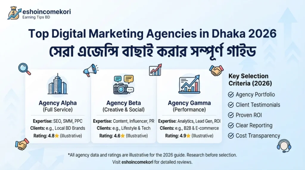 Top Digital Marketing Agencies in Dhaka 2026 – সেরা এজেন্সি বাছাই করার সম্পূর্ণ গাইড