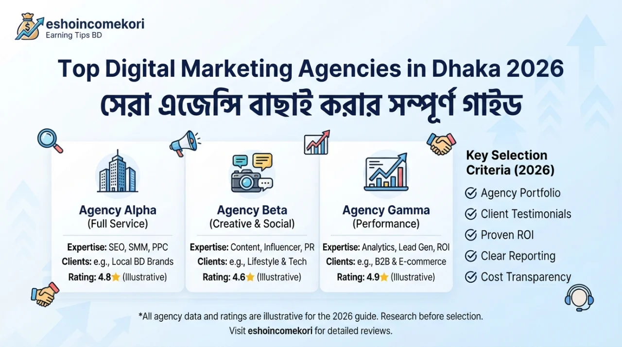 Top Digital Marketing Agencies in Dhaka 2026 – সেরা এজেন্সি বাছাই করার সম্পূর্ণ গাইড