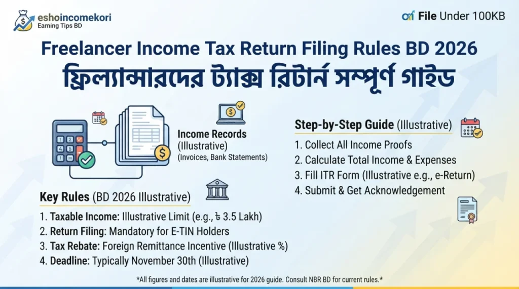 Freelancer Income Tax Return Filing Rules BD 2026 – ফ্রিল্যান্সারদের ট্যাক্স রিটার্ন সম্পূর্ণ গাইড