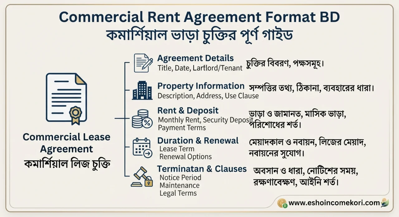 Commercial Rent Agreement Format BD: কমার্শিয়াল ভাড়া চুক্তির পূর্ণ গাইড