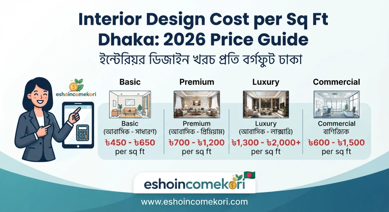 Interior Design Cost per Sq Ft Dhaka: 2026 Price Guide