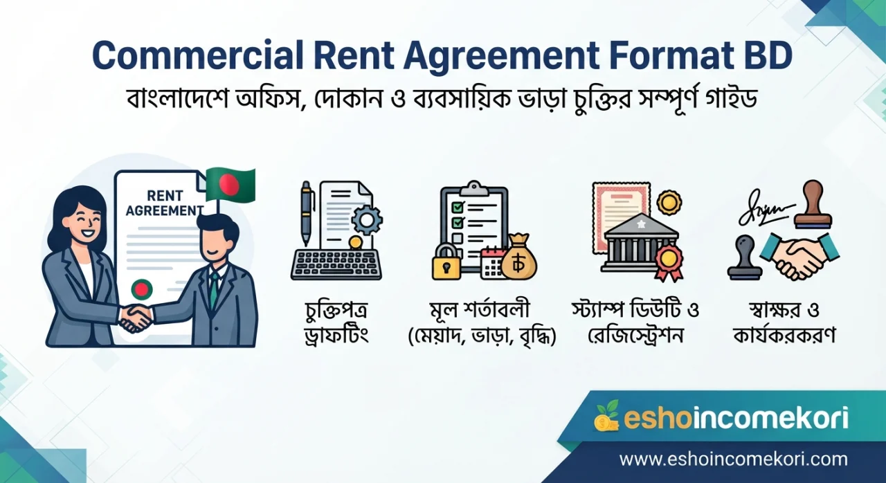 Commercial Rent Agreement Format BD: বাংলাদেশে অফিস, দোকান ও ব্যবসায়িক ভাড়া চুক্তির সম্পূর্ণ গাইড