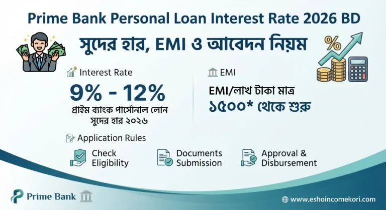 Prime Bank Personal Loan Interest Rate 2026 BD – সুদের হার, EMI ও আবেদন নিয়ম