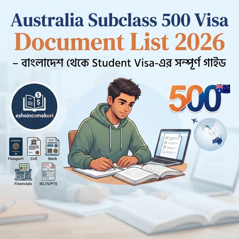 Australia Subclass 500 Visa Document List 2026 – বাংলাদেশ থেকে Student Visa-এর সম্পূর্ণ গাইড