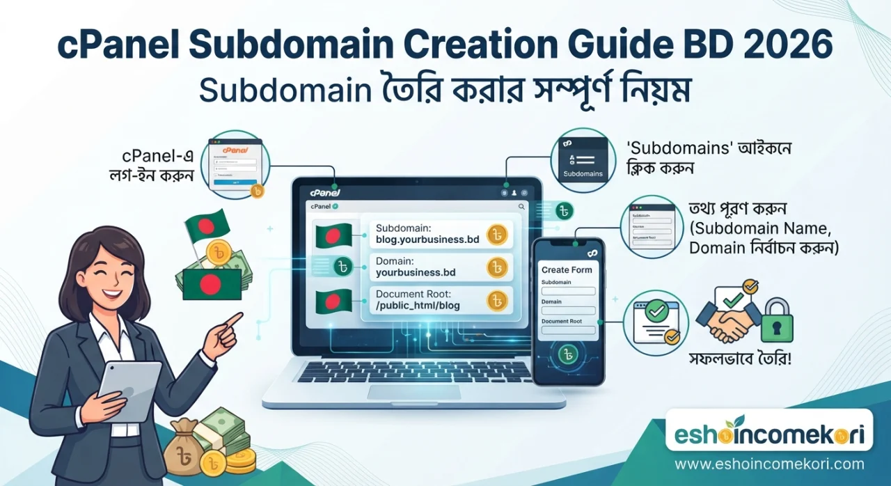 cPanel Subdomain Creation Guide BD 2026 – Subdomain তৈরি করার সম্পূর্ণ নিয়ম