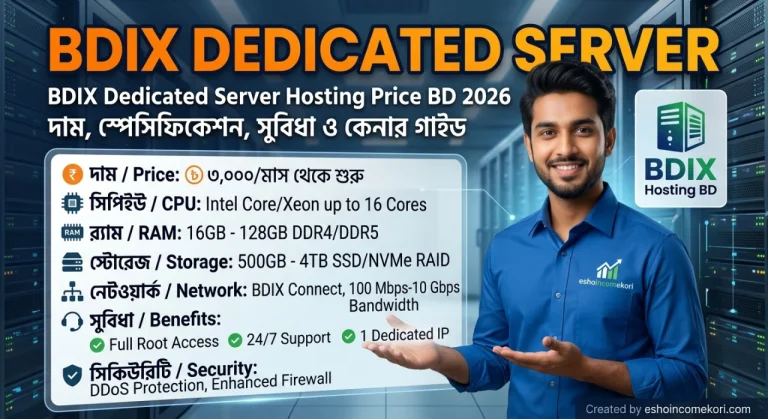 BDIX Dedicated Server Hosting Price BD 2026 – দাম, স্পেসিফিকেশন, সুবিধা ও কেনার গাইড