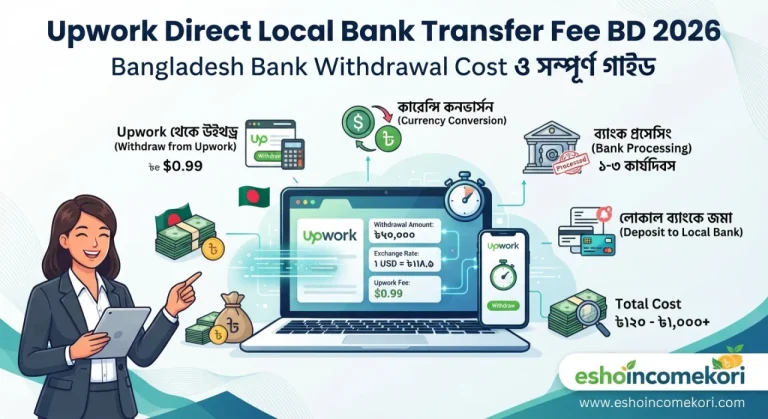 Upwork Direct Local Bank Transfer Fee BD 2026 – Bangladesh Bank Withdrawal Cost ও সম্পূর্ণ গাইড