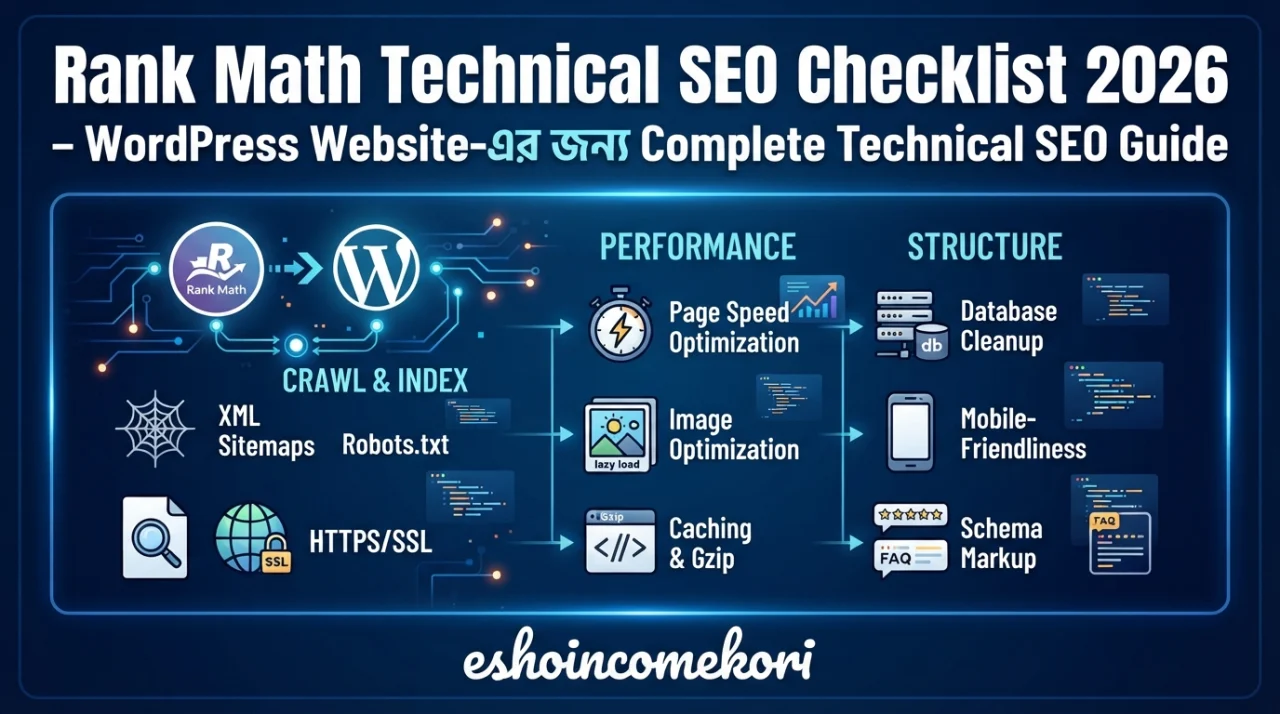 Rank Math Technical SEO Checklist 2026 – WordPress Website-এর জন্য Complete Technical SEO Guide