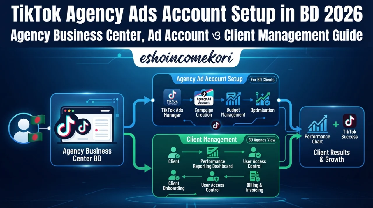 TikTok Agency Ads Account Setup in BD 2026 – Agency Business Center, Ad Account ও Client Management Guide