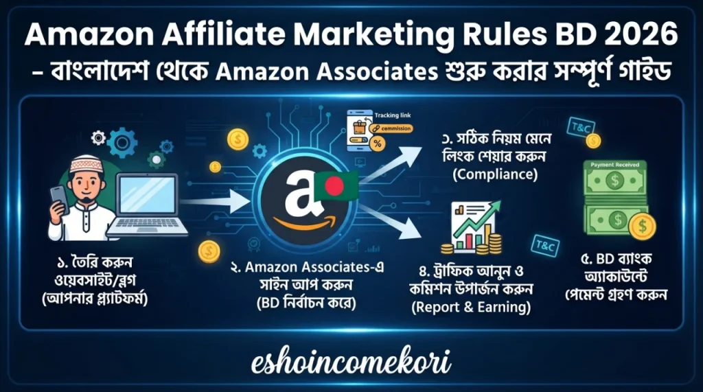 Amazon Affiliate Marketing Rules BD 2026 – বাংলাদেশ থেকে Amazon Associates শুরু করার সম্পূর্ণ গাইড
