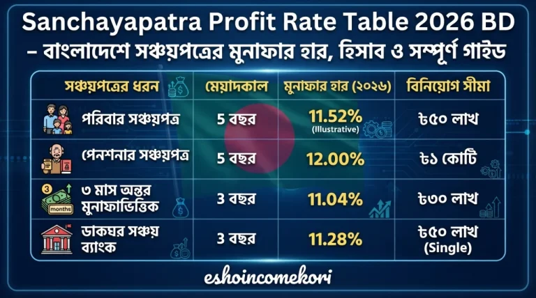 Sanchayapatra Profit Rate Table 2026 BD – বাংলাদেশে সঞ্চয়পত্রের মুনাফার হার, হিসাব ও সম্পূর্ণ গাইড