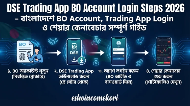 DSE Trading App BO Account Login Steps 2026 – বাংলাদেশে BO Account, Trading App Login ও শেয়ার কেনাবেচার সম্পূর্ণ গাইড