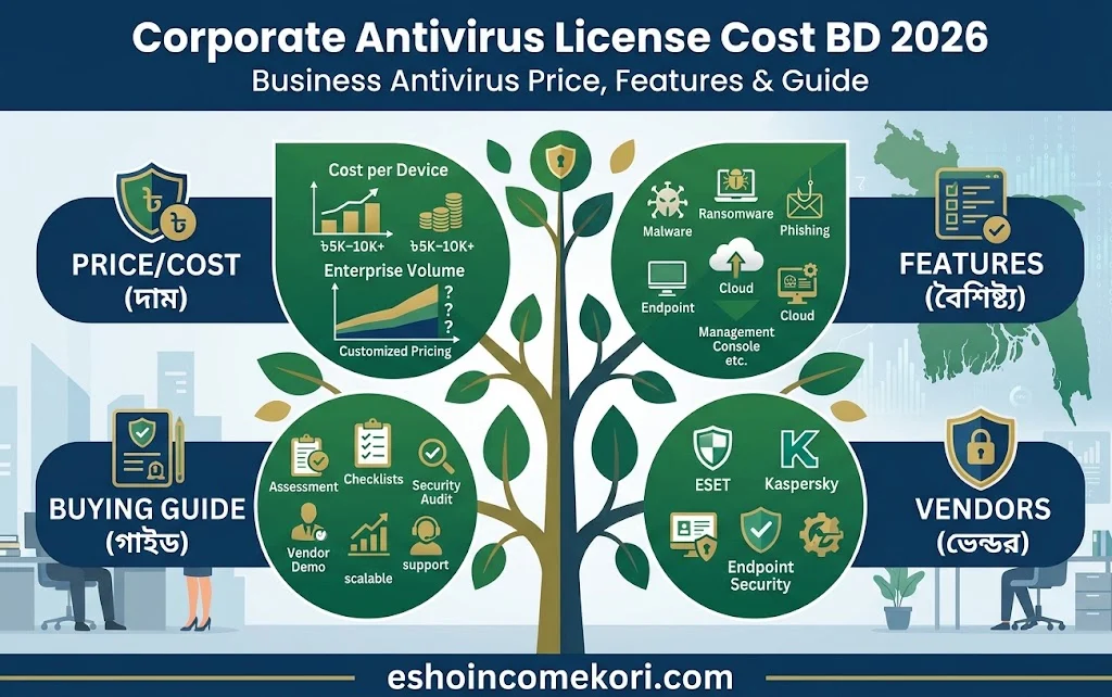 Corporate Antivirus License Cost BD 2026 – Business Antivirus Price, Features & Buying Guide