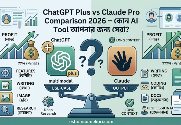 ChatGPT Plus vs Claude Pro Comparison 2026 – কোন AI Tool আপনার জন্য সেরা?