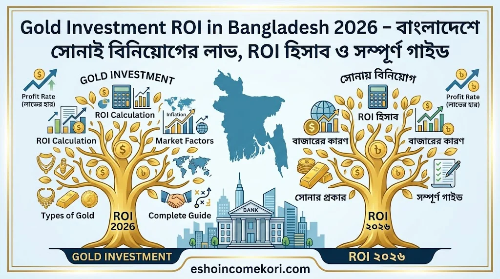 Gold Investment ROI in Bangladesh 2026 – বাংলাদেশে সোনায় বিনিয়োগের লাভ, ROI হিসাব ও সম্পূর্ণ গাইড