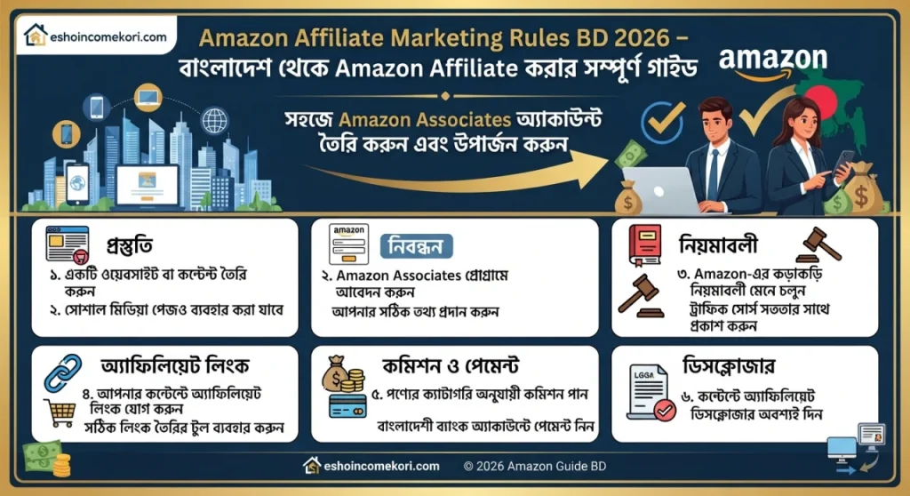 Amazon Affiliate Marketing Rules BD 2026 – বাংলাদেশ থেকে Amazon Affiliate করার সম্পূর্ণ গাইড