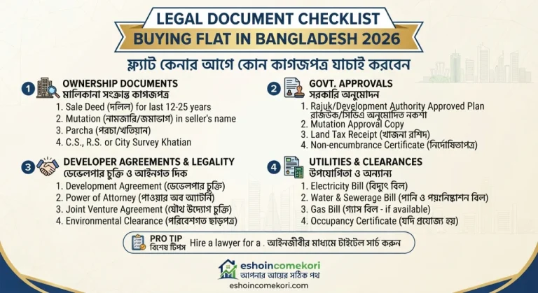Legal Document Checklist Buying Flat in Bangladesh 2026 – ফ্ল্যাট কেনার আগে কোন কাগজপত্র যাচাই করবেন
